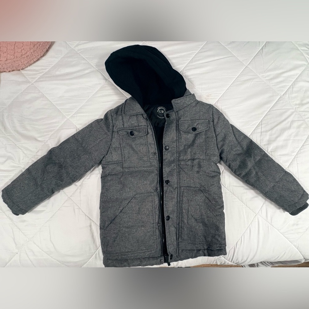 Boy's Urban Republic Winter Coat with collar and hood.